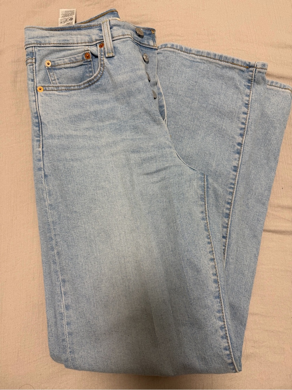 Levi's Light Blue High-Rise Straight Leg Jeans